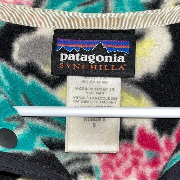 Patagonia Floral Women's Synchilla Size Small - Picture 5 of 6